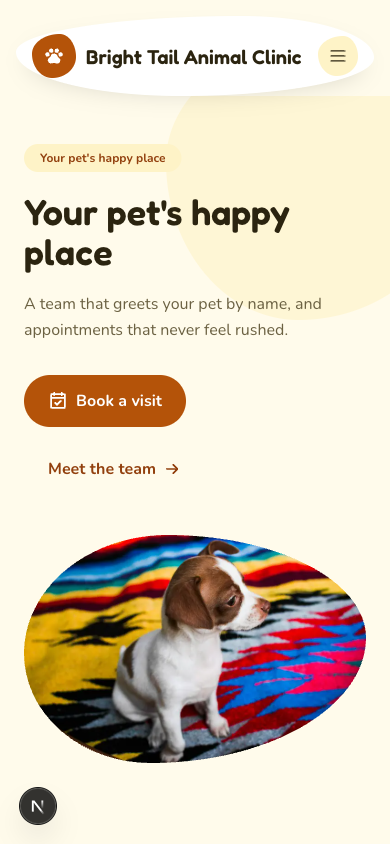 Bright Tail Animal Clinic mobile preview