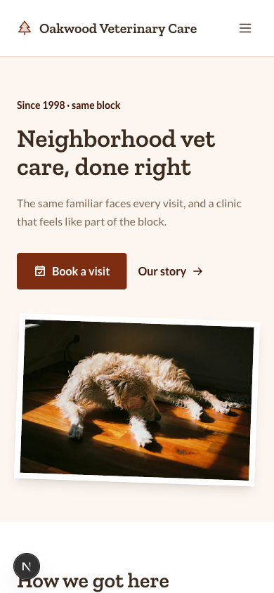 Oakwood Veterinary Care mobile preview